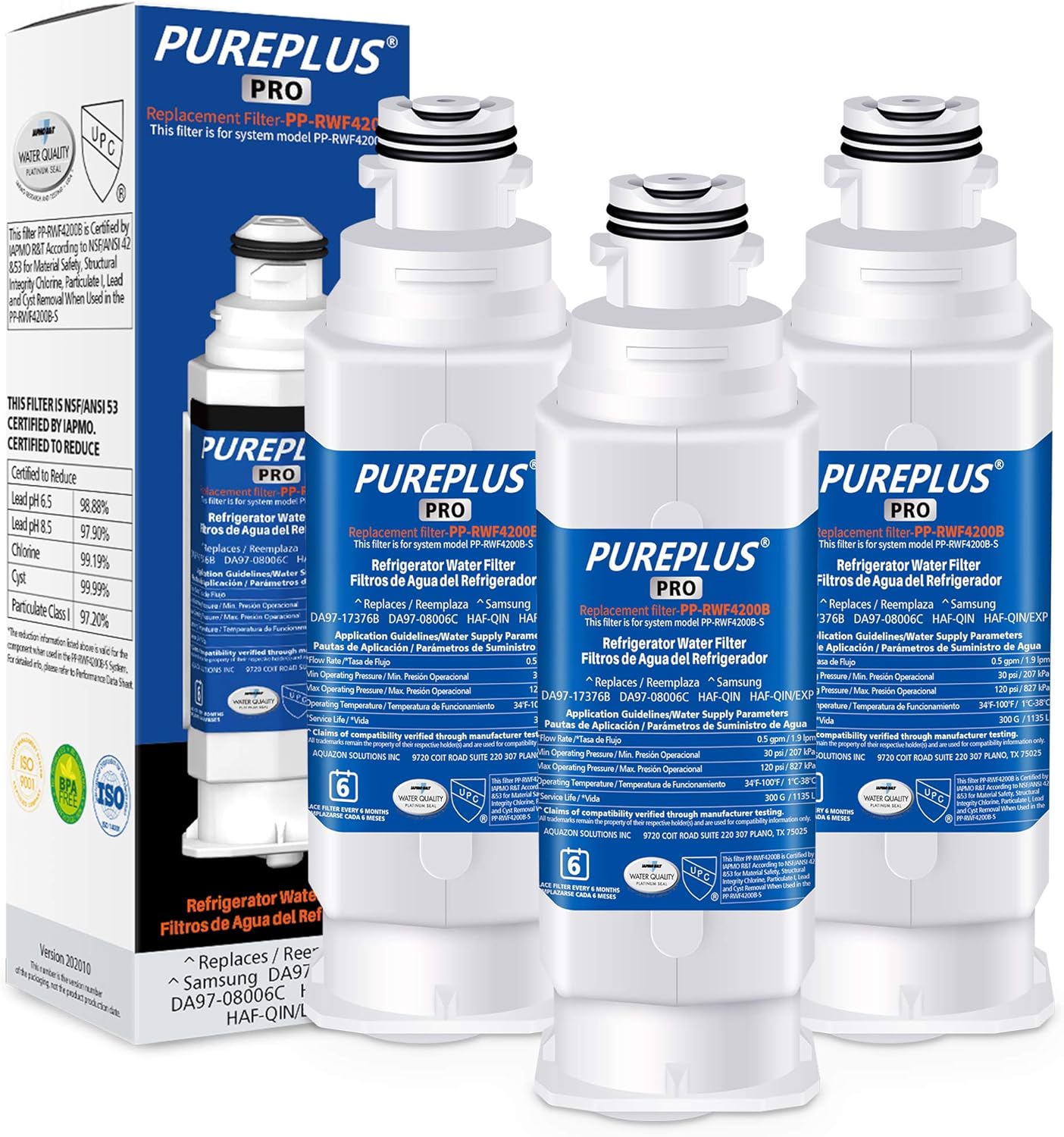 PUREPLUS DA9717376B NSF 53&42 Certified Water Filter Replacement for Samsung HAF