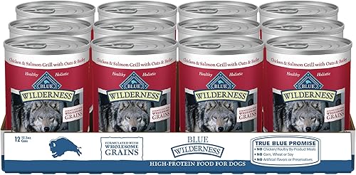 Miniatura 1 de Blue Buffalo Wilderness - Alimento húmedo natural para perros adultos con alto contenido de proteínas, más granos saludables, salmón y pollo a la