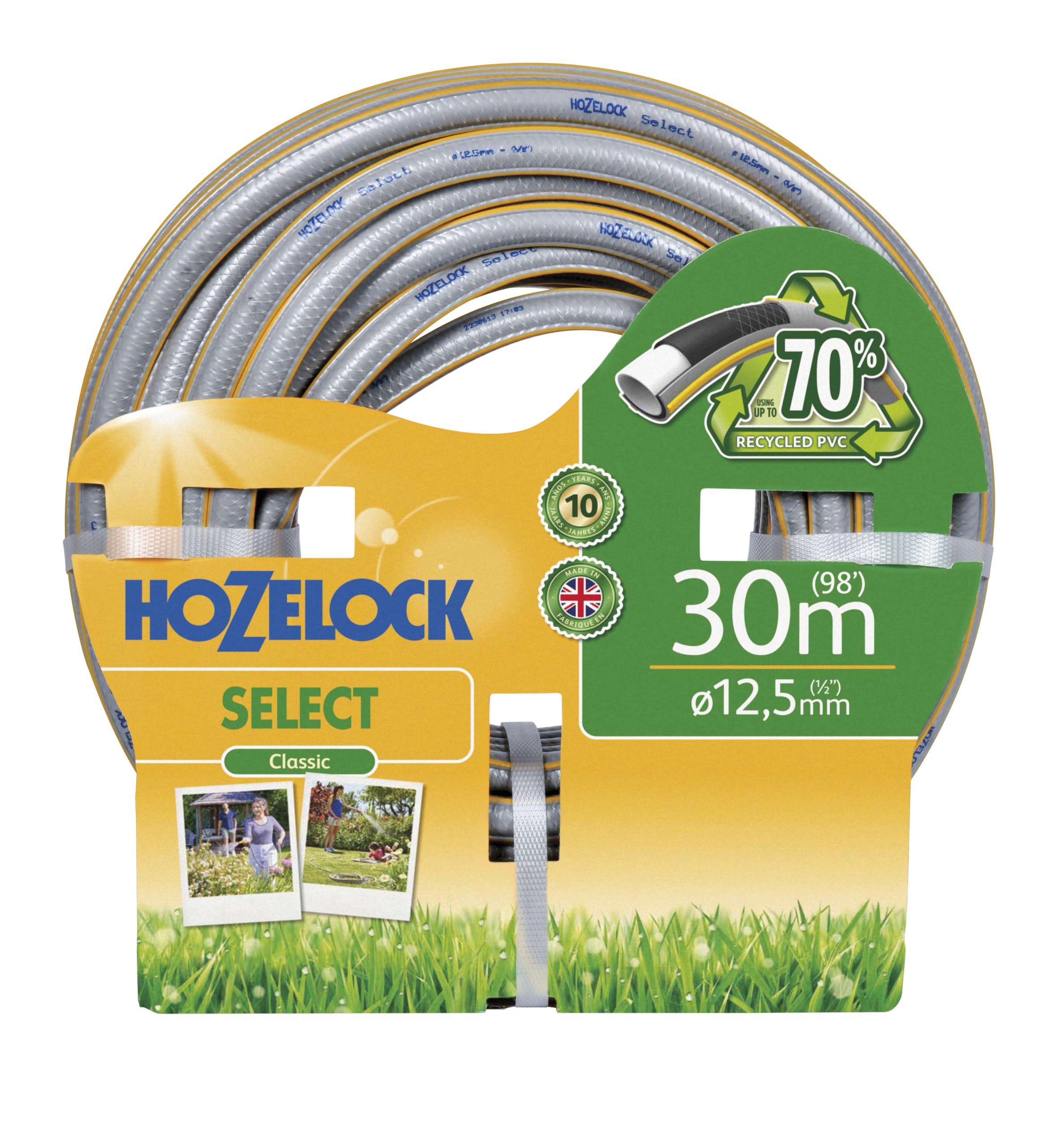 HOZELOCK - Select Hose 12.5mm x 30m, Up To 70% Recycled PVC, Braided Reinforcement, Hard-Wearing Garden Hose, Quality and Durability, Weather-Proof with UV and Frost Protection [100-100-579] — image 1