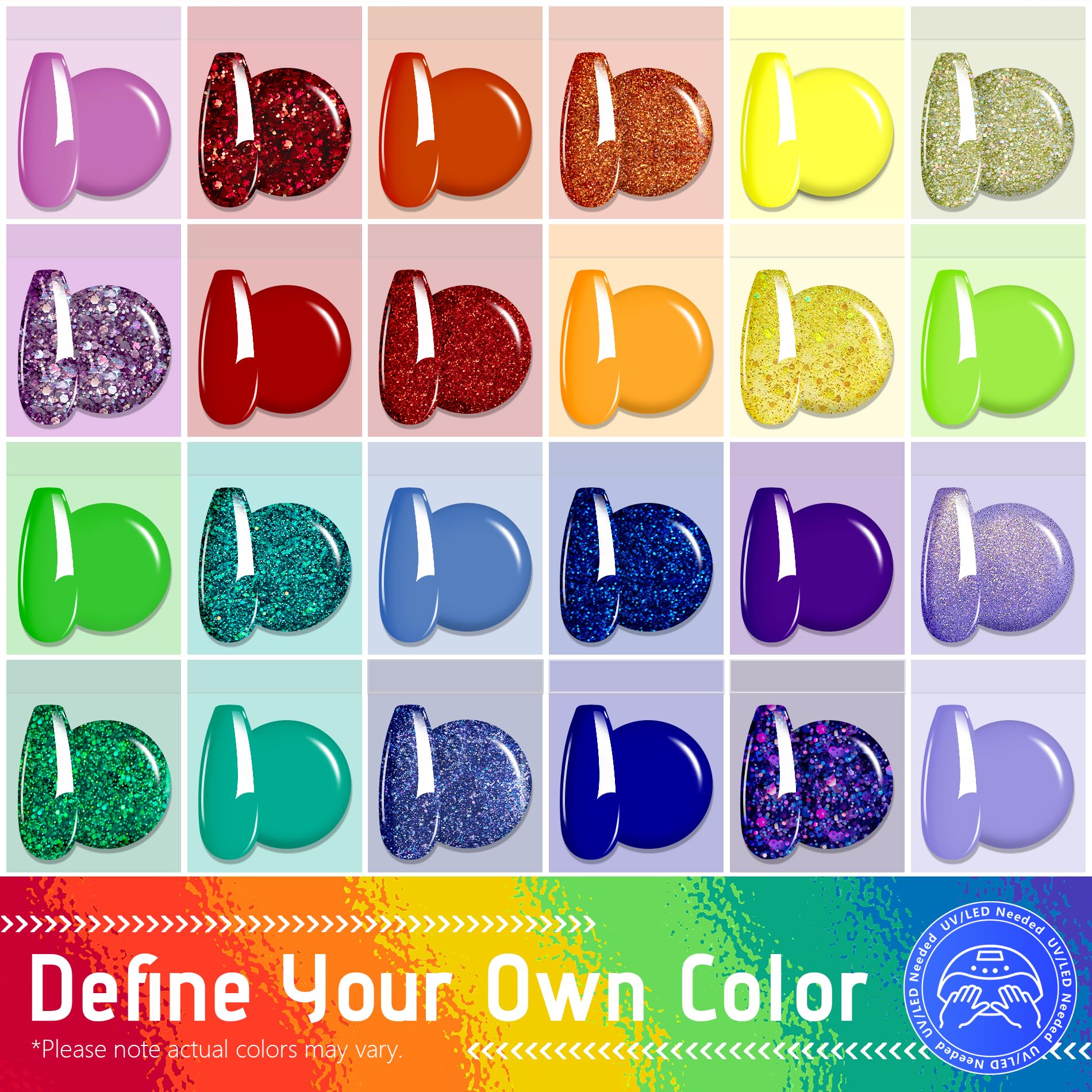 ABAC 24-Color Patting Gel Polish Palette for Nail Art