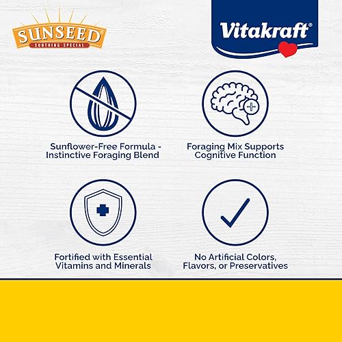Miniatura 2 de Sunseed Vita Prima Wholesome Nutrition Safflower Formula Large Parrot Food, 4 LBS, Model Number: 59758