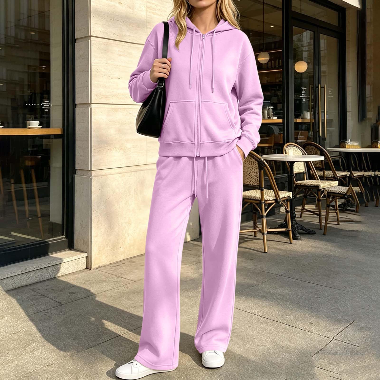 Survêtement élégant deux pièces pour femme - Veste de survêtement et