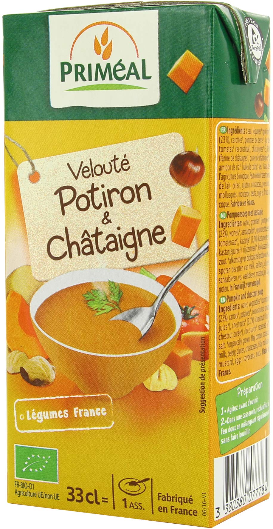 Priméal Velouté Potiron/​Châtaigne 330 g