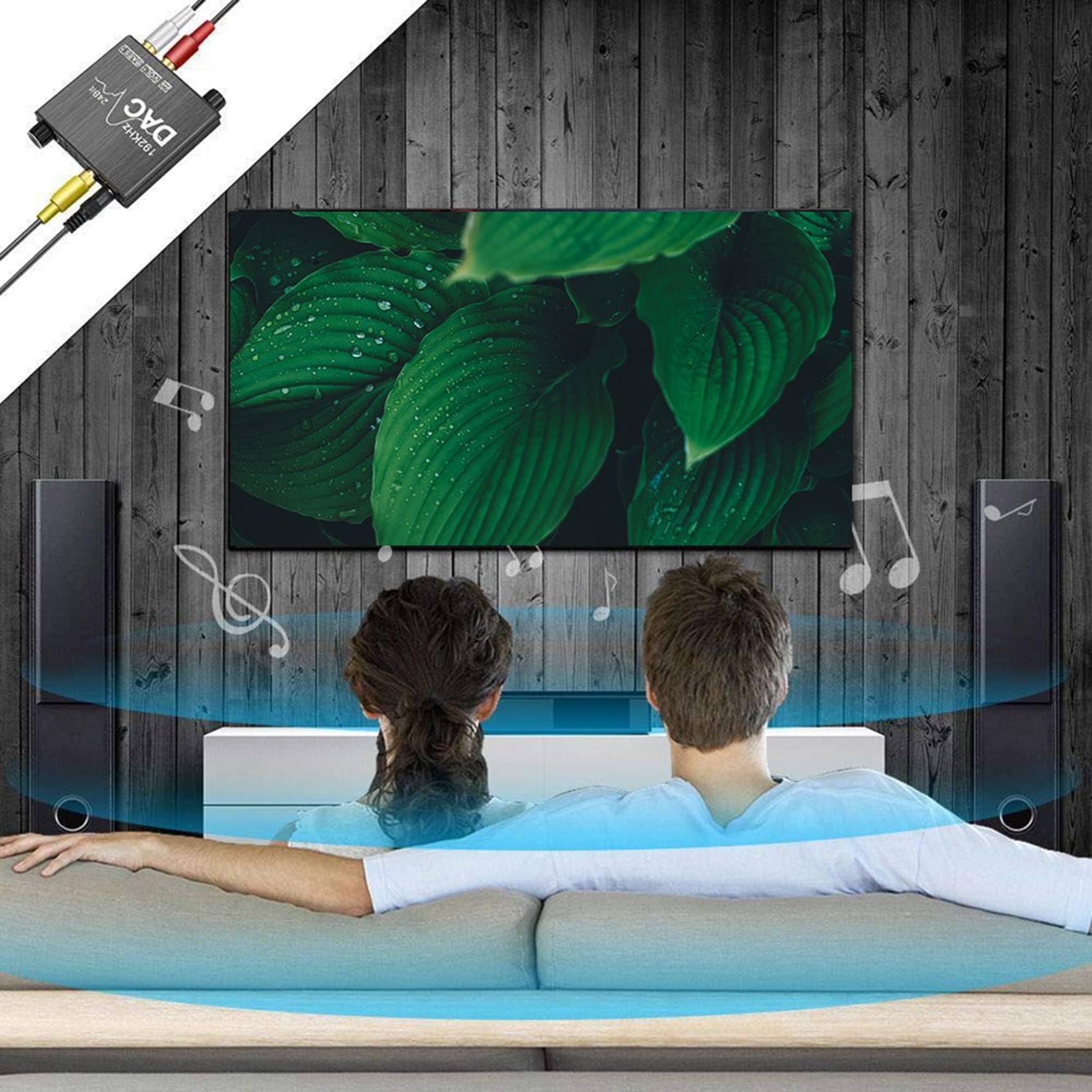 6X Convertitore Audio da Digitale Ad Analogico da 192 KHz con Regolazione dei e del Volume, Stereo Digitale SPDIF/Ottico/da Coassiale Ad Analogico