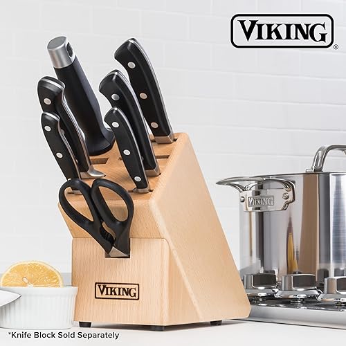 Miniatura 6 de Viking Culinary Cuchillo profesional para cubiertos dentados, 5 pulgadas, negro