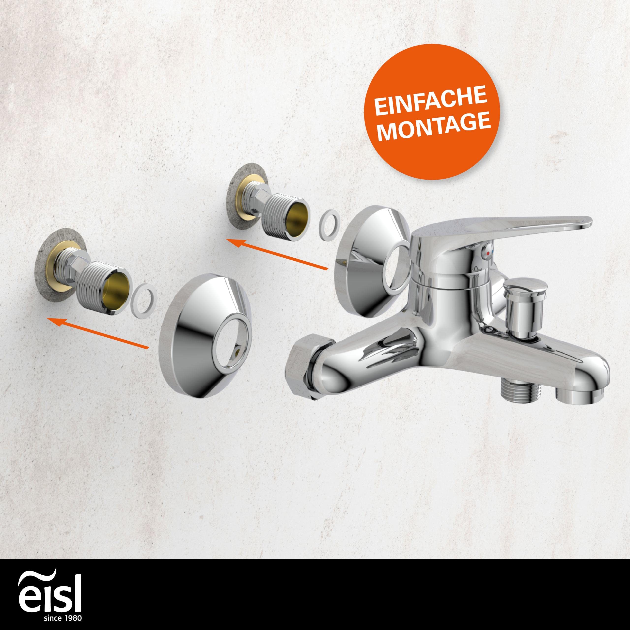 EISL Badewannenarmatur mit Einhebelmischer SPEED Chrom, Armatur für die Badewanne, Mischbatterie für die Badewanne in Chrom, NI023SCR | Armatur für die Badewanne, Mischbatterie für die Badewanne in Chrom