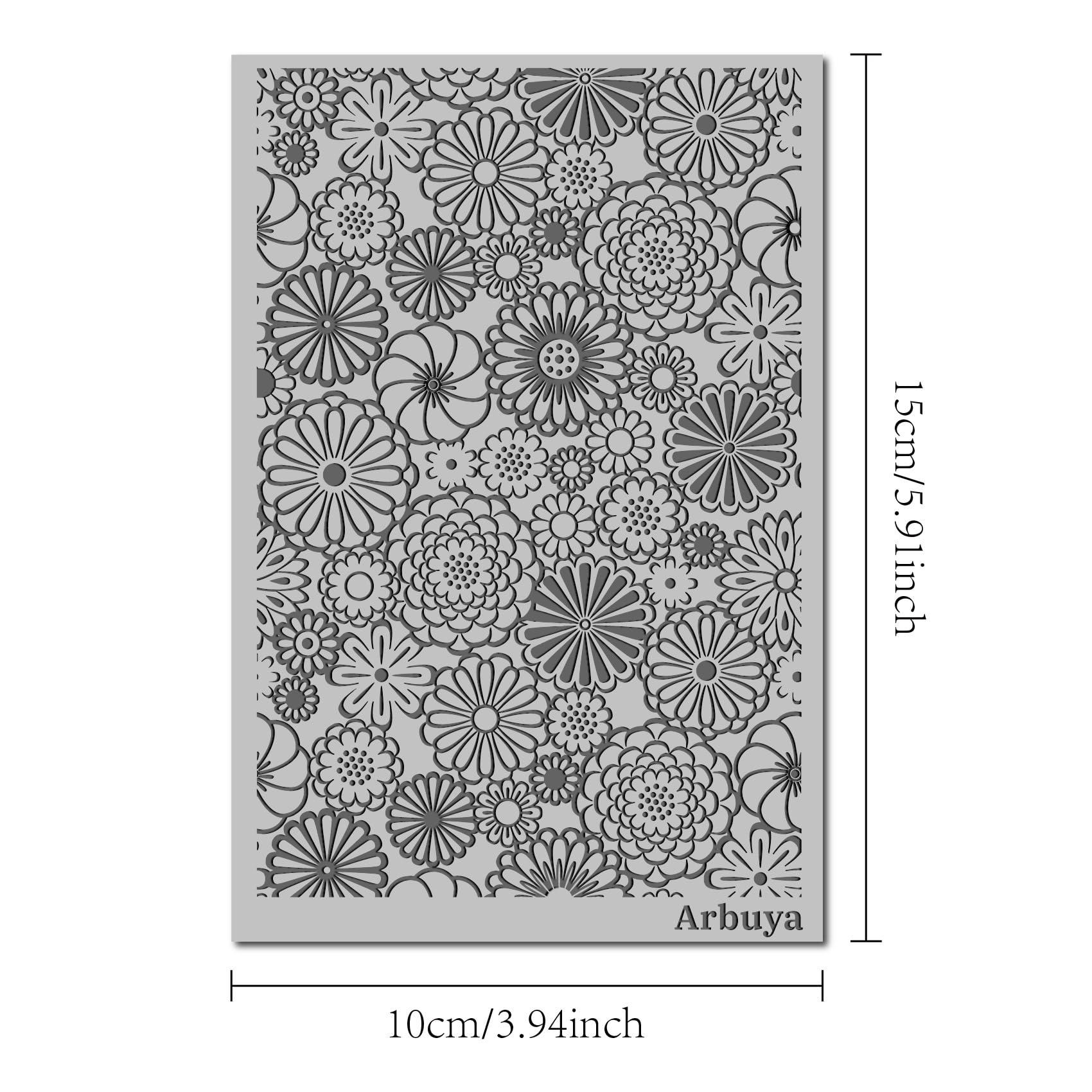 Arbuya Polymer Clay Blossom Flowers Texture Sheets for Earrings Jewelry Making, Clay Dahlia Floral Texture Mats for Polymer Clay Projects Floral Stamps for Clay Earrings Tools