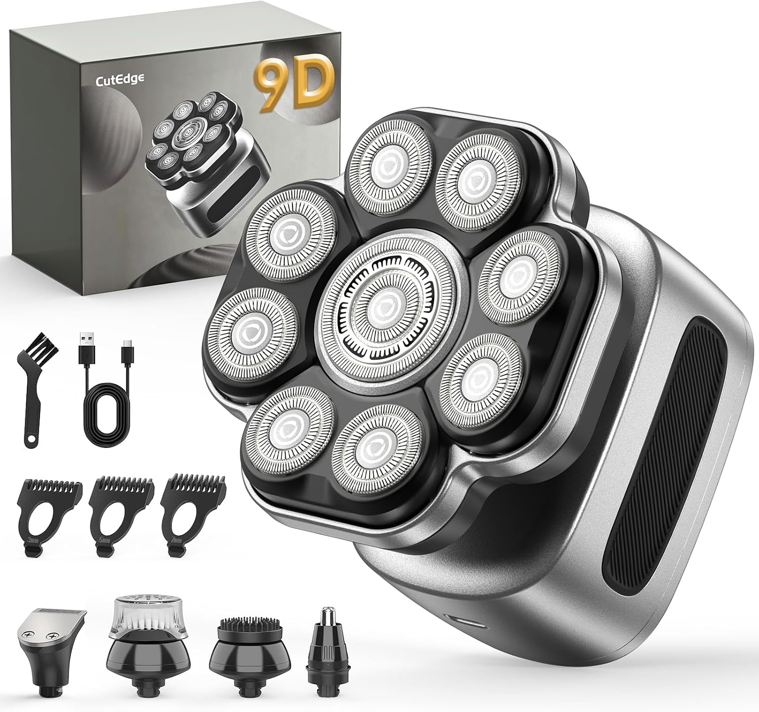 9D Bald Head Shaver for Men – Smooth Shave, Fast & 150-Min Runtime
