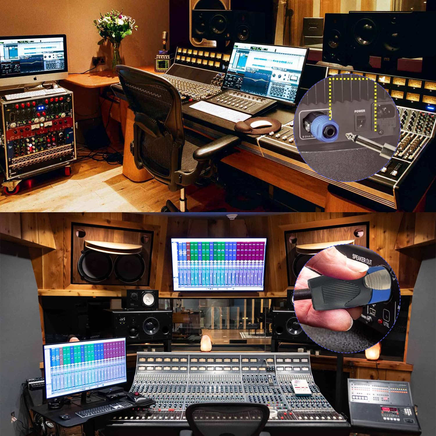 2 Pack 50ft Speakon to 1/4 Inch Male Speaker Cable, 50 feet 6.35mm Stereo Audio Connection Cord, 12 Gauge AWG Wire, 50FT/2PACK - Image 6