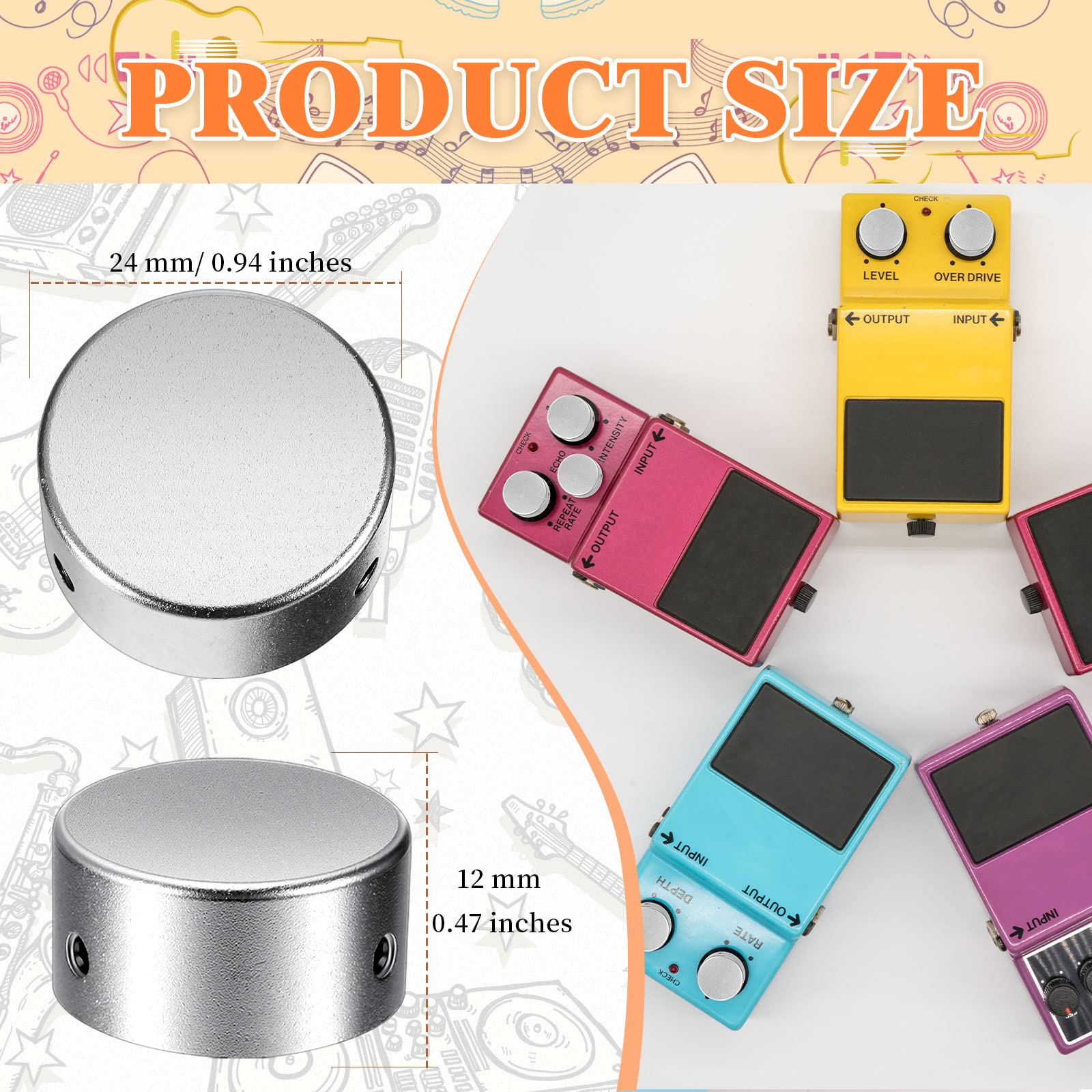 Buy Barefoot Pedal Buttons Footswitch Topper Metal Guitar Pedal Button