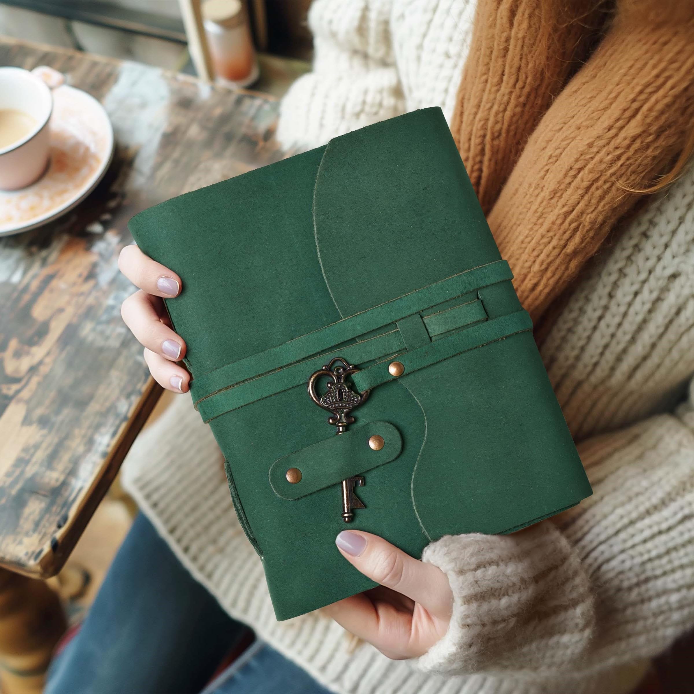 LEATHER VILLAGE Vintage Leather Journal, 200 Handmade Vintage Deckle Edge Paper, Leather bound Journal For Women Men - Image 4