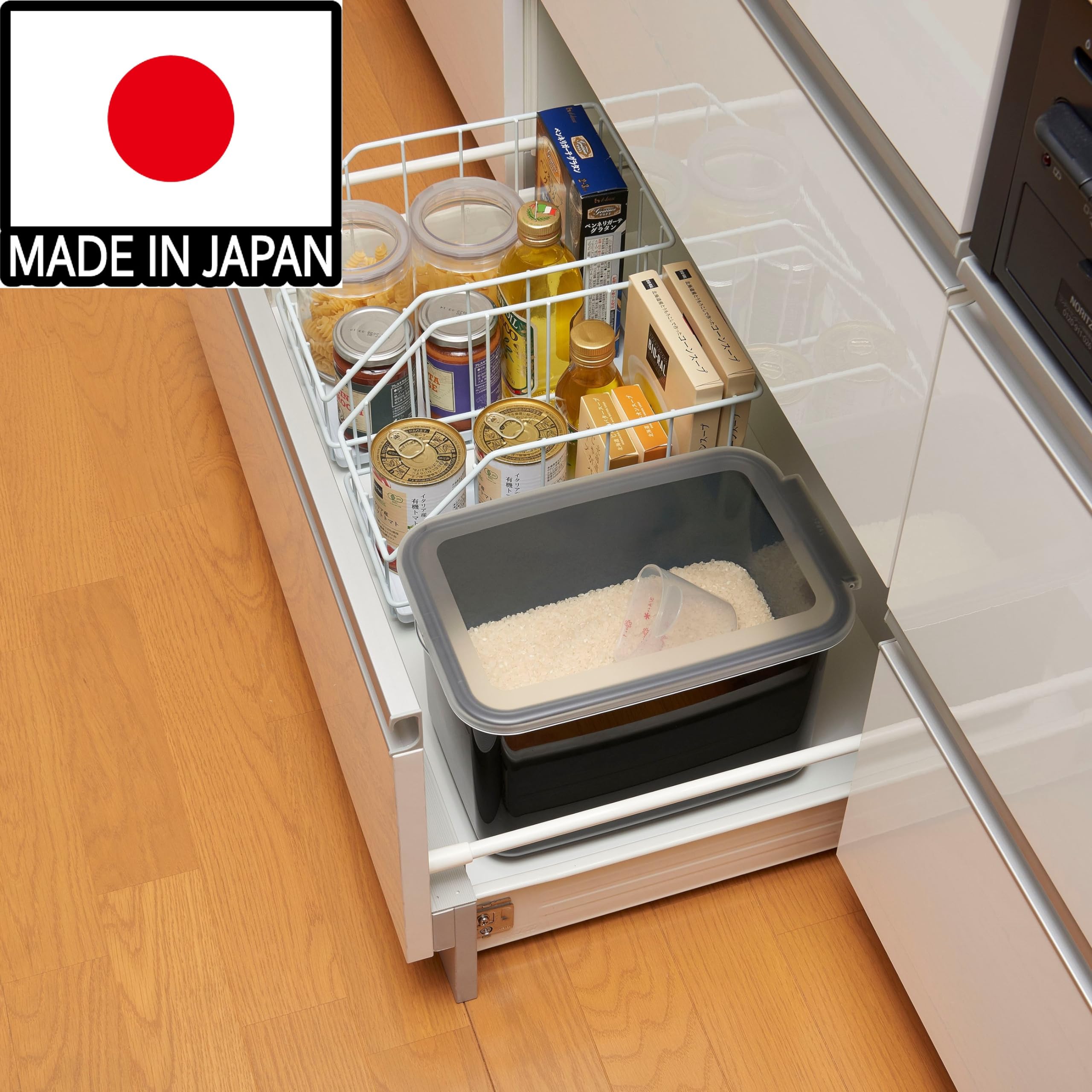 Amazon｜Belca 日本製 米びつ システムキッチン用 ライスボックス6