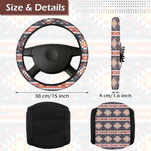 Miniatura 17 de Frienda Juego completo de 13 fundas de asiento de automóvil con estampado de vaca para mujeres y hombres, accesorios de automóvil con estampado