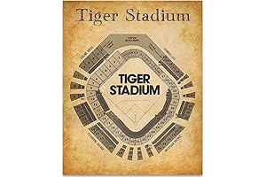 Detroit Old Tiger Stadium Seating Chart Wall Decor