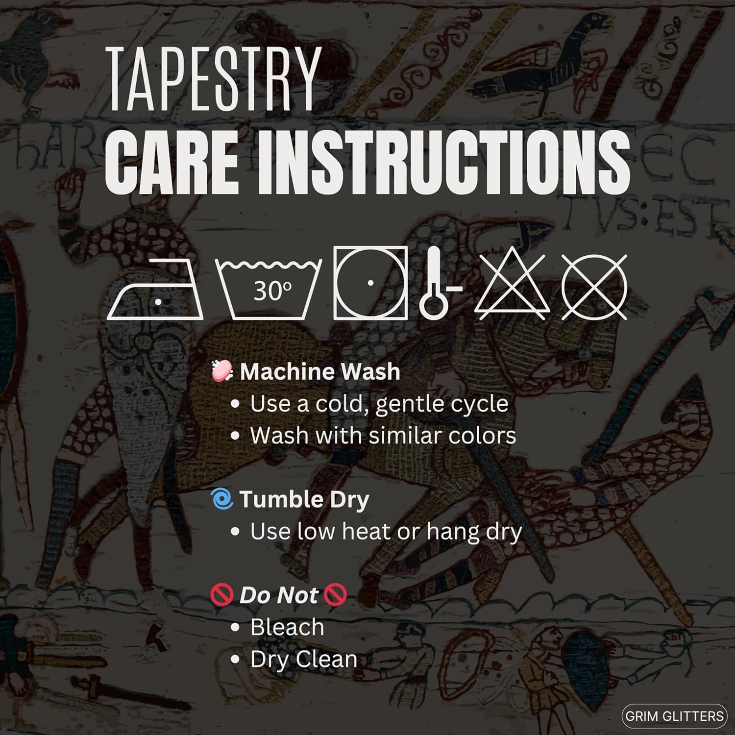 Bayeux Style Indoor Tapestry - The Death of King Harold - Medieval Wall Decor - Historical Artwork - Battle Scene Decor