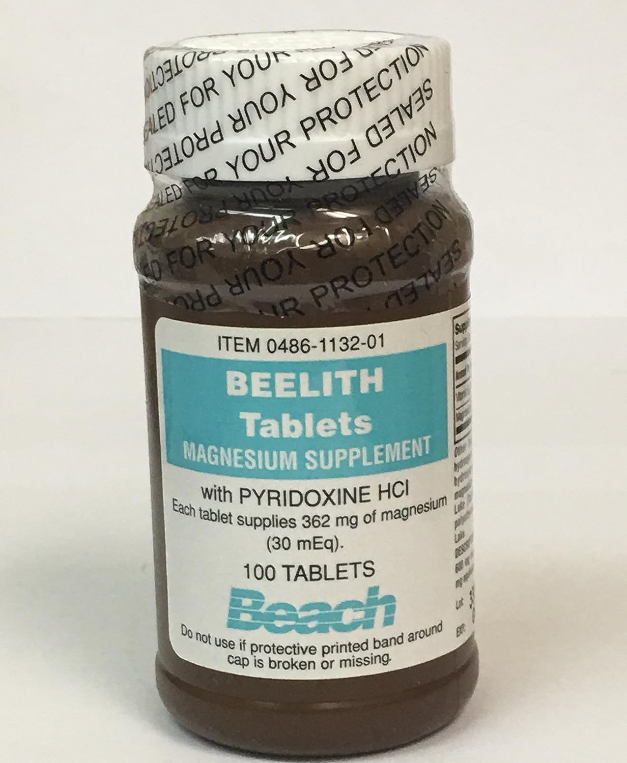Amazon Com Beelith Tablets Magnesium Supplement With And Pyridoxine Hcl 100 Each Buy Packs And Save Pack Of 2 Health Household
