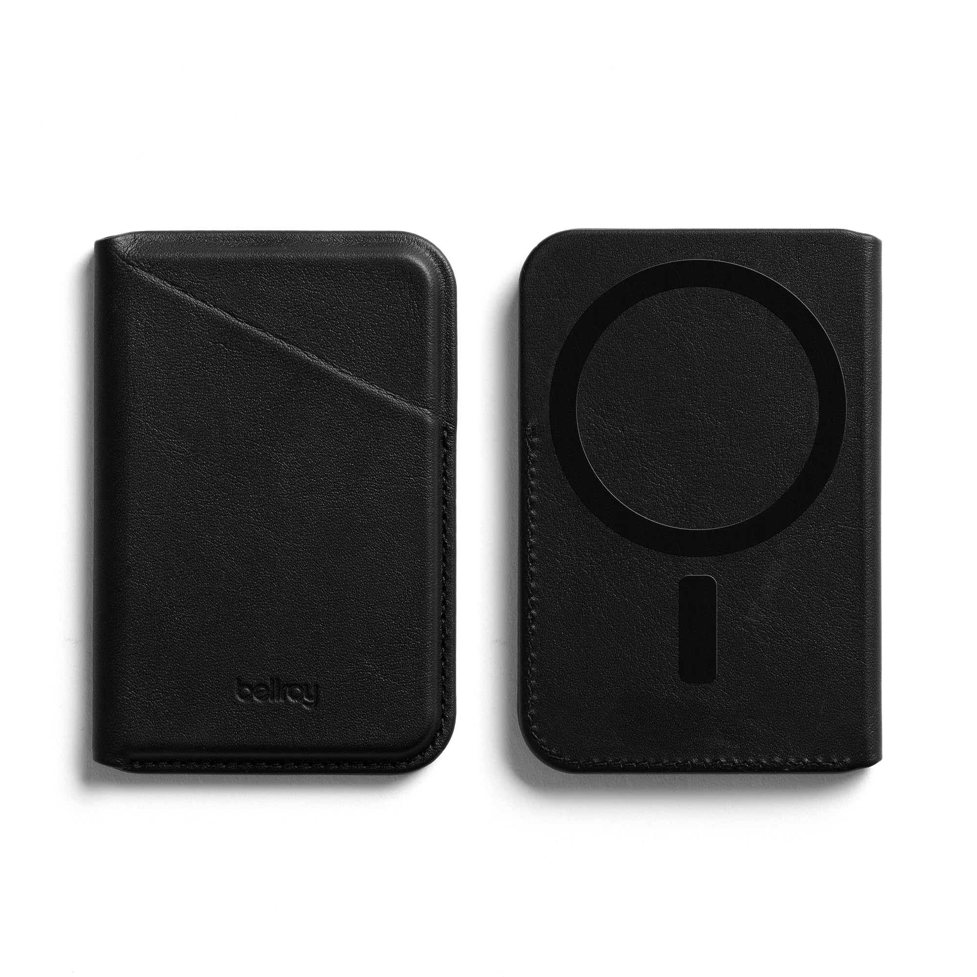 Bellroy Mag Wallet, Magnetischer Kartenhalter aus Leder - Black | Magnetischer Leder-Kartenhalter für 3 Karten, haftet an MagSafe