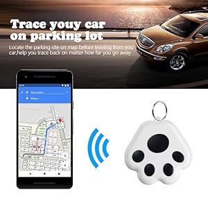 Bluetooth tracker key finder paw gps tracker wireless two way locator devices selfie accessories anti lost alarm wallet key luggage child pet finder mini smart tracker black paw   cucciolini doodles