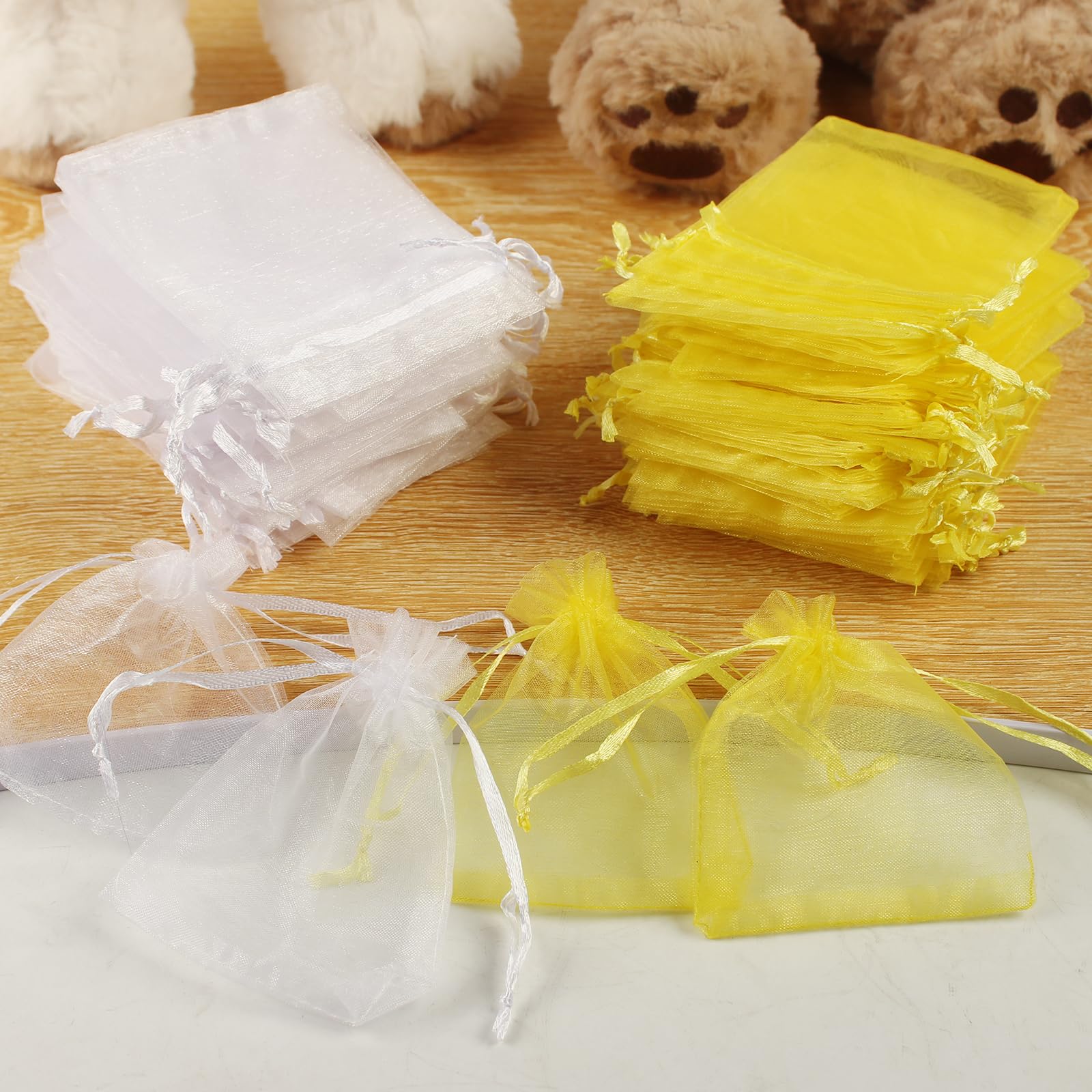 100 Sacchetti Regalo In Organza - 8x10 Cm Per Bomboniere E Matrimoni - Foto 2