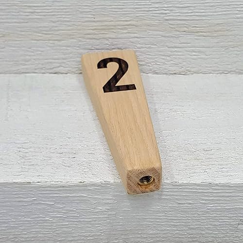 Miniatura 4 de Customized Beer Tap Handle Tapered Shape Solid Wood Numbered (Short numbered)