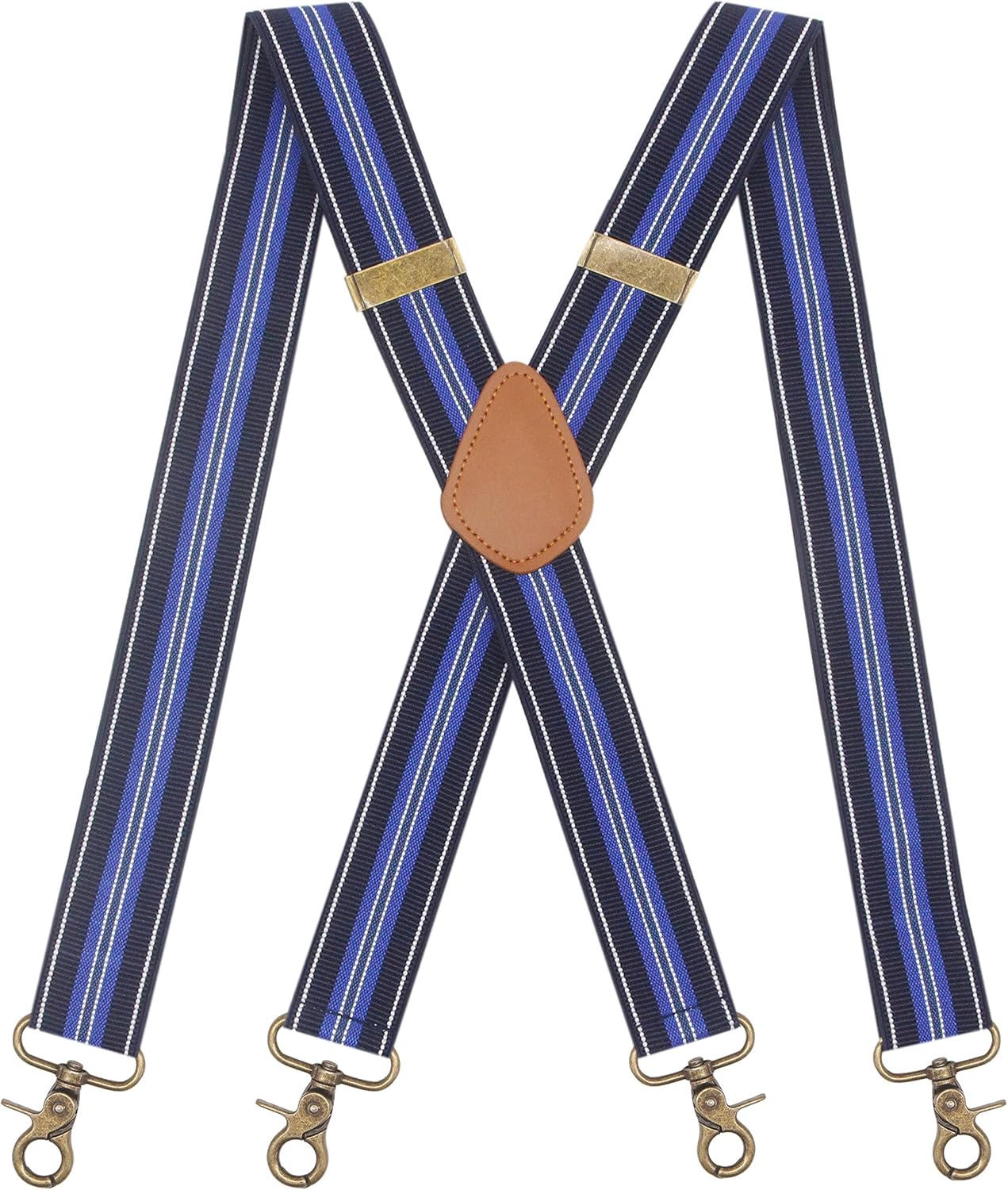 Timiot Mens Suspender 4 Swivel Strong Hooks Adjustable Braces Elastic Comfortable X Style Heavy Duty Strap