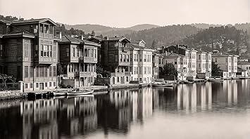 C&C Dream Artworks Factory Bosphorus Yal  Row Sanat Eseri Poster, 50x75 cm, Siyah Artbox  er eveli