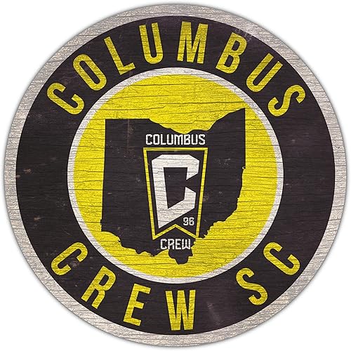 Miniatura 35 de Fan Creations Letrero redondo de madera de New York Red Bulls FC MLS, decoración de pared redonda de 12 pulgadas, muestra tu espíritu RBNY y decora