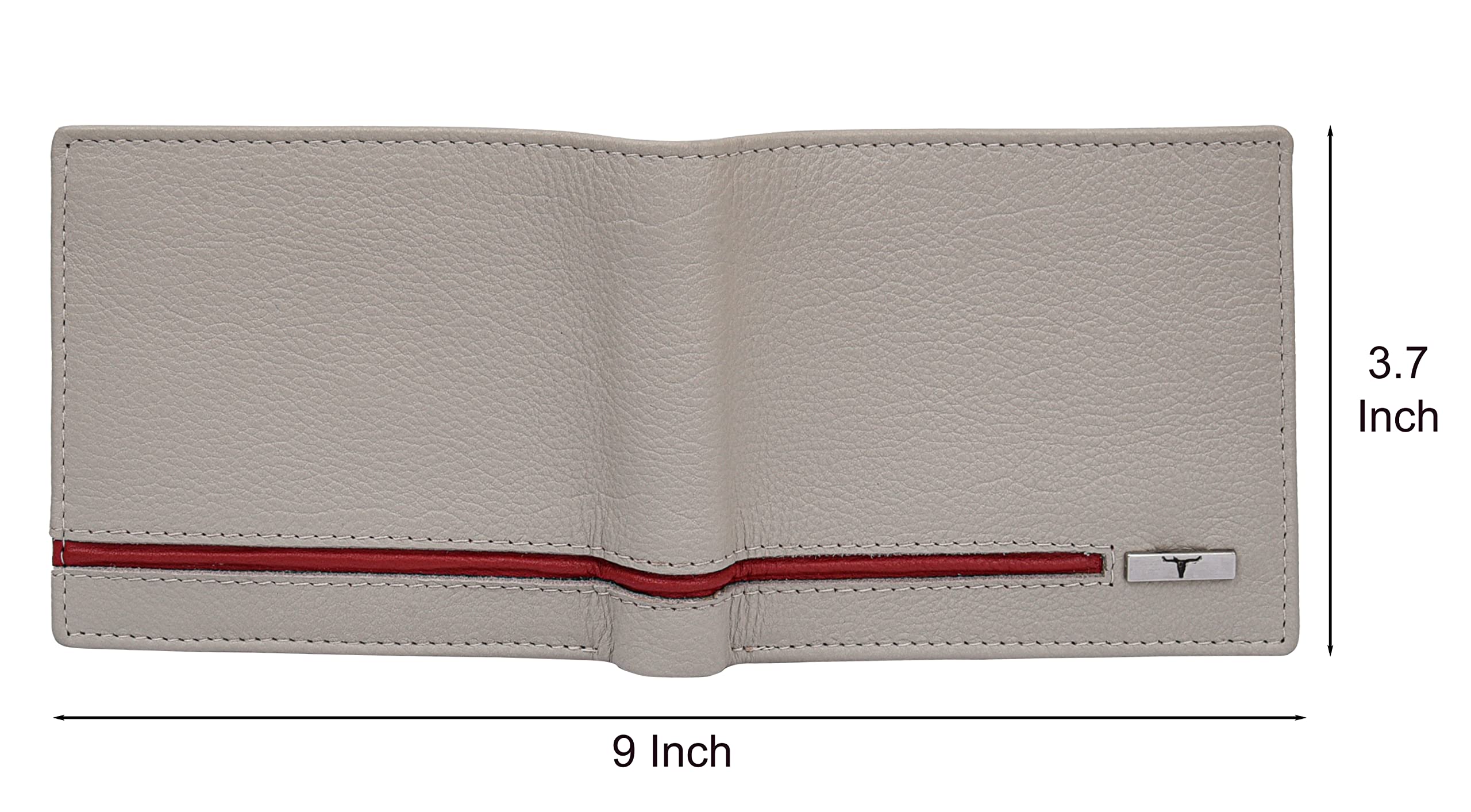 URBAN FOREST Stag Sand/Red Leather Wallet & Pen Combo Gift Set for Men - Image 5 thumbnail