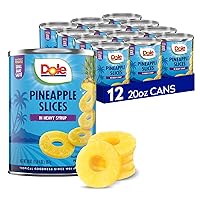 Vista 11 de Dole Fruta enlatada, trozos de piña en almíbar pesado, sin gluten, grapas de despensa, 20 onzas, 12 unidades, el embalaje puede variar