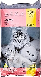 A Ração Three Cats Original Sabor Carne para Gatos Adultos Biofresh Raça Adulto, Sabor Carne 10,1kg