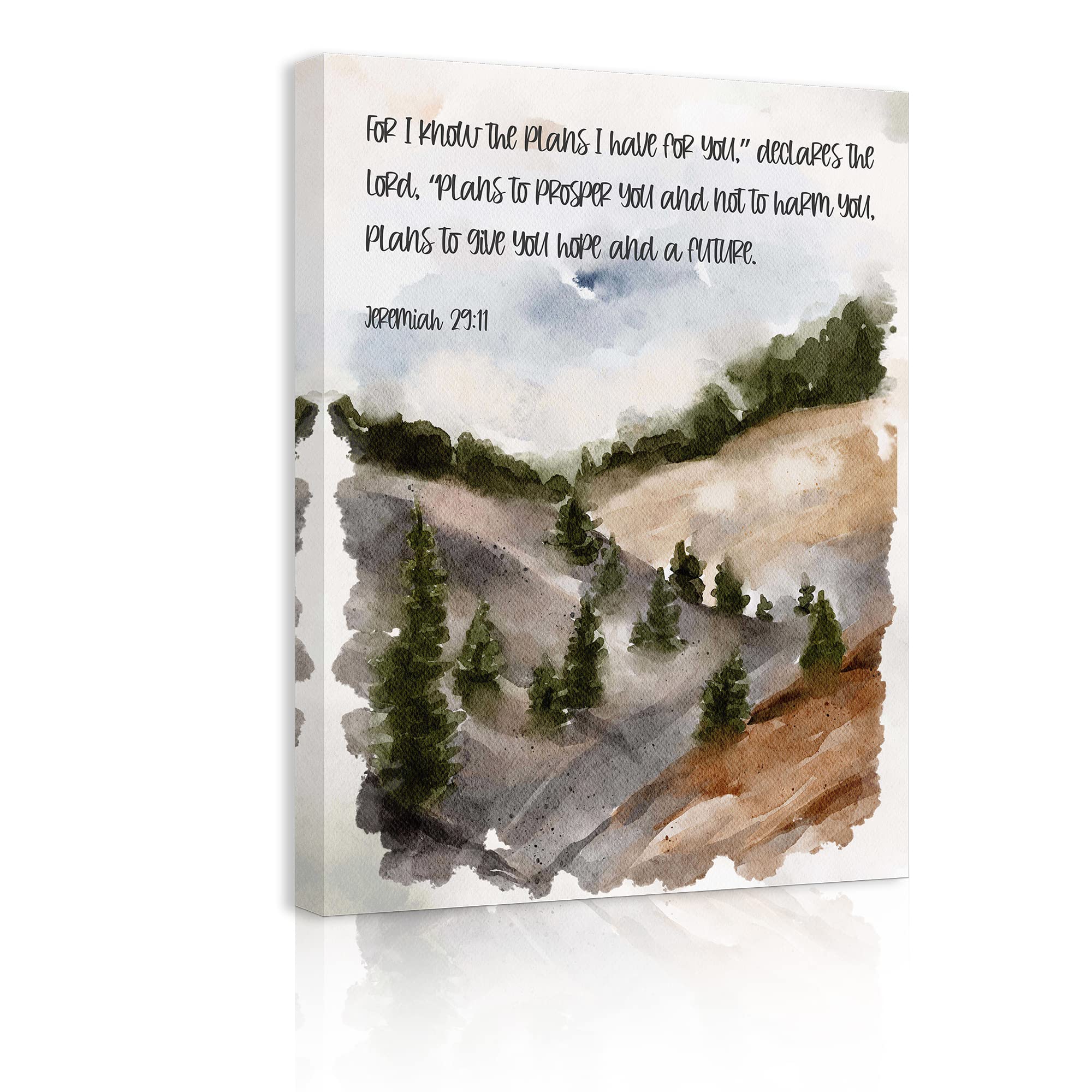 Scripture Canvas Art Jeremiah 29:11 He plans to prosper you and give you hope