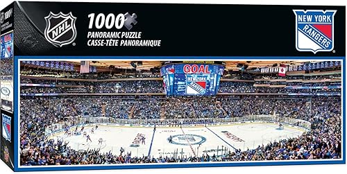 MasterPieces NHL Panoramics 1000 Puzzles Collection - Rompecabezas panorámico de 1000 piezas del estadio de la NHL Color del equipo