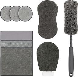 ArcadieMagic Kit Pulizia Auto Completo 9 in 1 con Borsa – Set Lavaggio Auto Interni ed Esterni Detailing