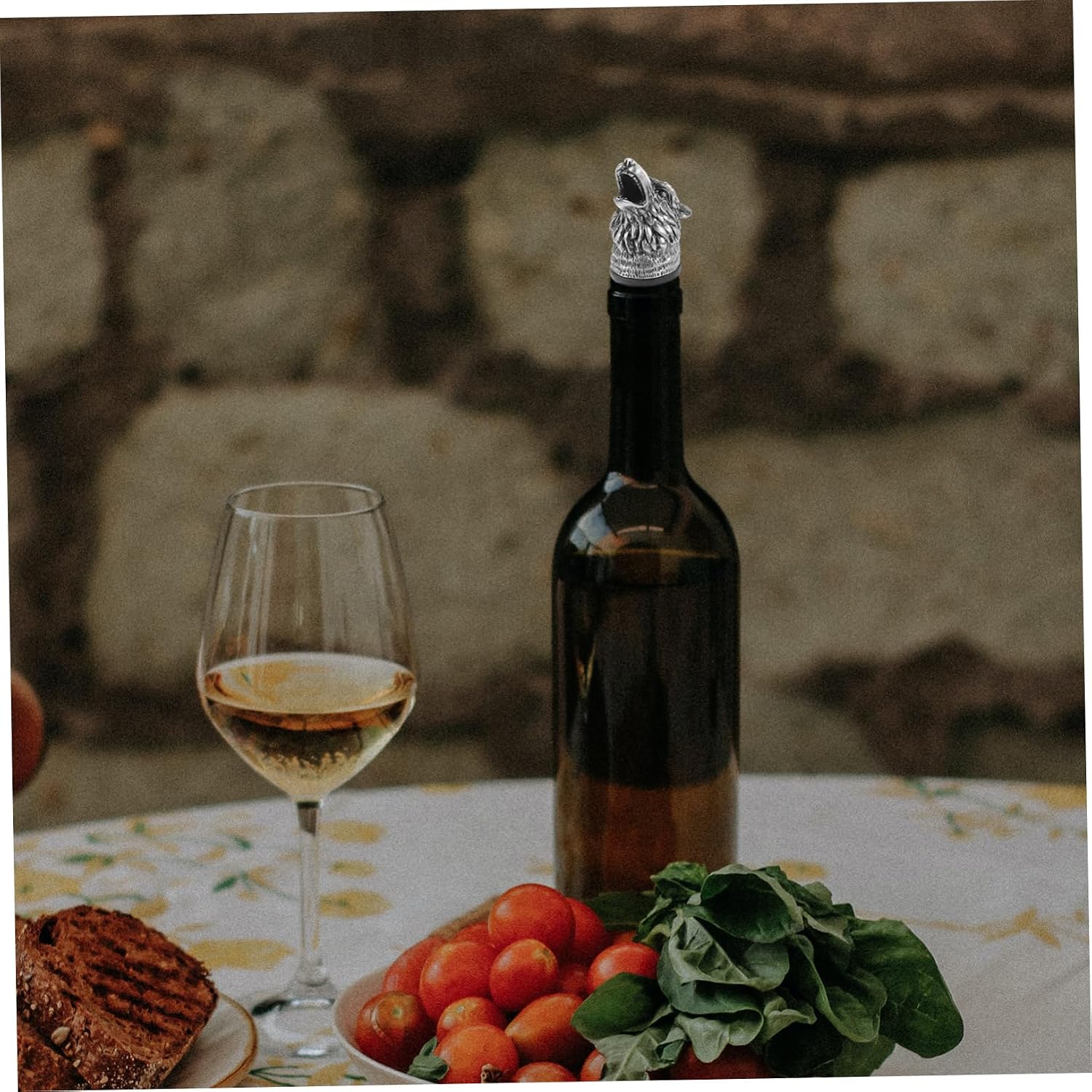 OUNONA Animal Head Wine Pourer Novelty Wolf Design Aerator for Wine for Parties Weddings Banquets Versatile for Oils Sauces