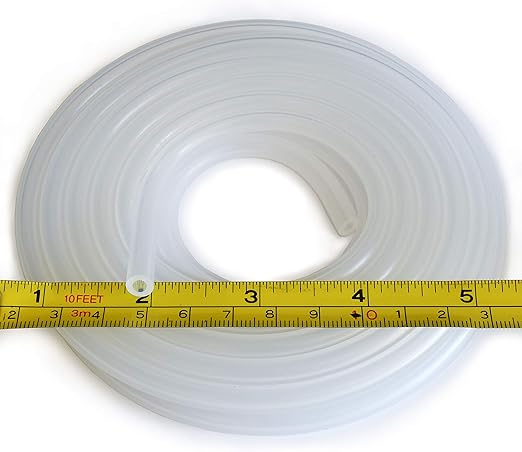 Pure Silicone Tubing - 1/8" ID x 1/4" OD - High Temp Kink-free Hose Tube 500F (5 Feet)