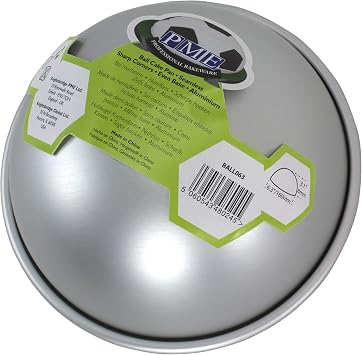 PME BALL063 Aluminum Ball/Hemisphere Pan, 6 x 3-Inch
