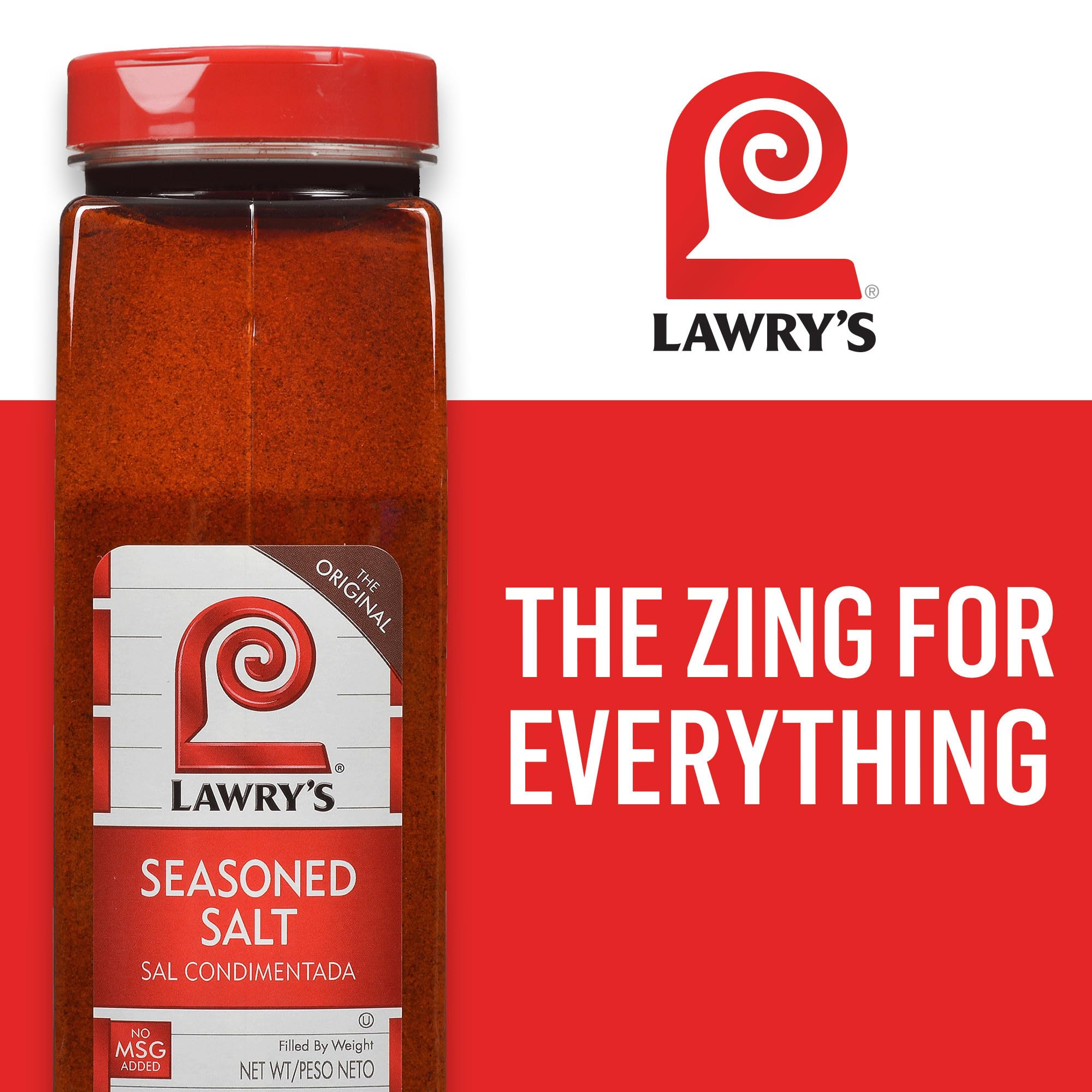 YYST Lawry's Seasoned Salt, 40 oz - One 40 Ounce Container of All-Purpose Seasoned Salt Made with Perfect Blend of Paprika, Celery, Turmeric, Garlic, Salt and Other Spices
