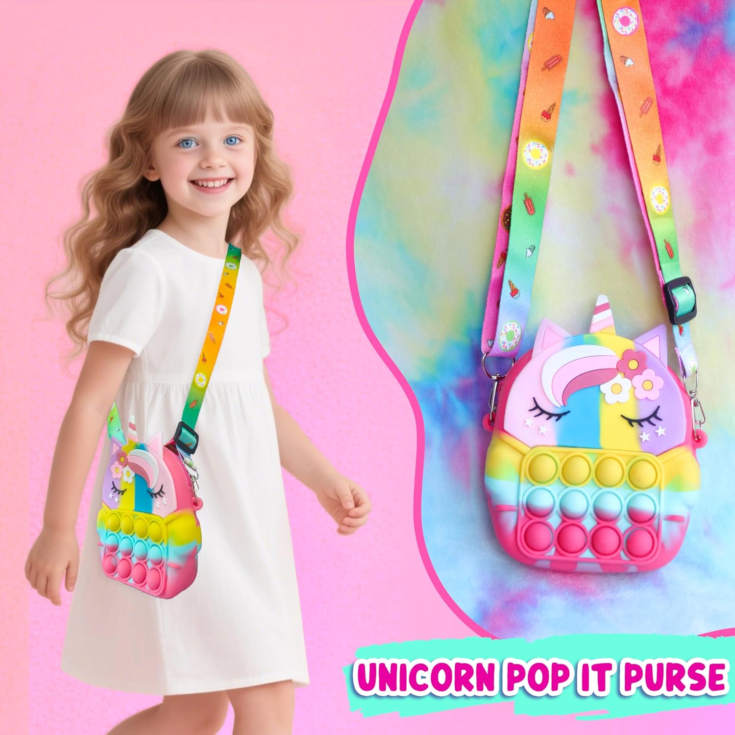 AGENTLAN Unicorn Gifts for Girls with Stuffed Animals, Kids Unicorn Toys with Plush Pet & Diary & Water Bottle, Birthday Gifts for Girl Ages 3 4 5 6 7 8 Years Old.