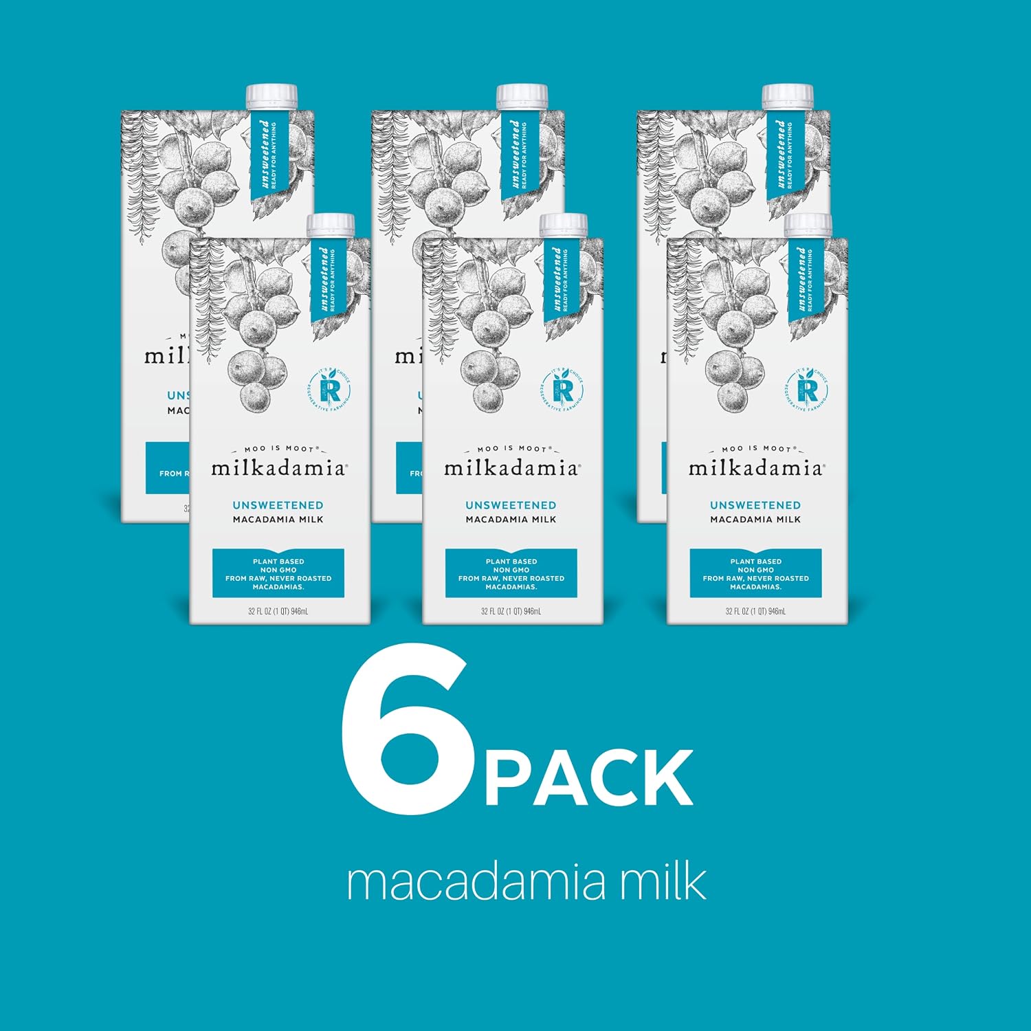 Milkadamia Milk Macadamia Unsweetned, 32 oz