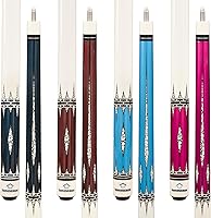 HomeSeason 58 Inch Pool Cue Stick - 13mm Leather Tip, 20oz 2-Piece Cue for Beginners, Home Billiards in 4 Colors