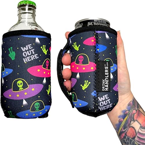 Miniatura 1 de Lit Handlers Mango de lata de soda, fundas enfriadoras de latas de 12 onzas, material de neopreno para cerveza, refrescos y otras bebidas, soporte