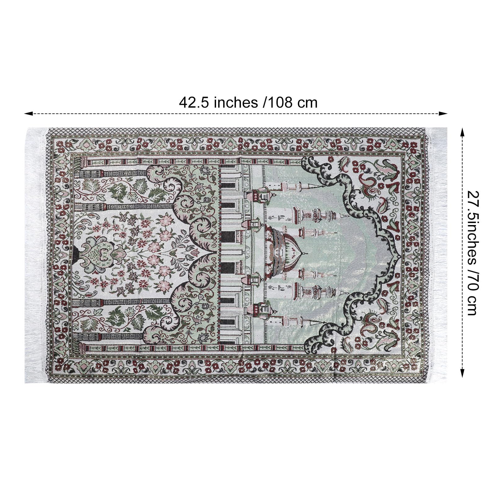 Risipu Muslim Prayer Rug,Portable Prayer Mat for Praying Men Women, and Kids, Prayer Set - Image 2