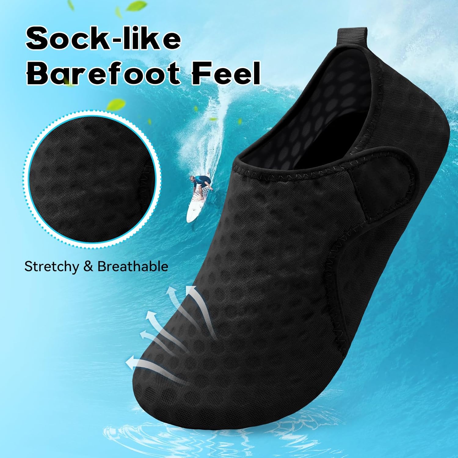 Scurtain Barefoot Water Shoes for Women Men Beach Swim Aqua Socks Summer Quick-Dry Sandals Slippers - Image 4