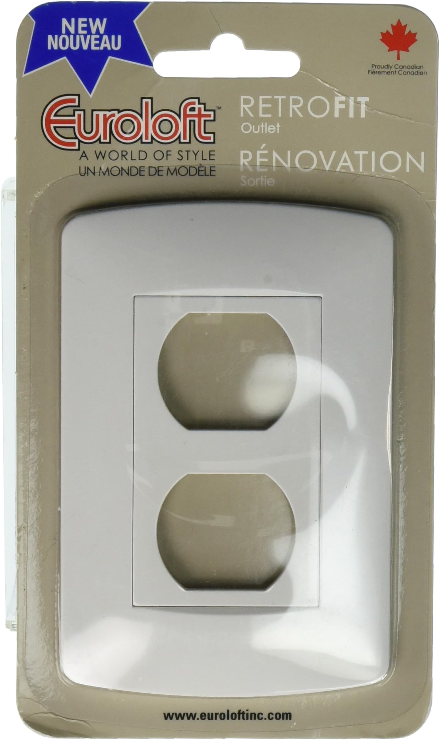 711995 Standard Decorative Lexan Receptacle Wall Plate Carded, White