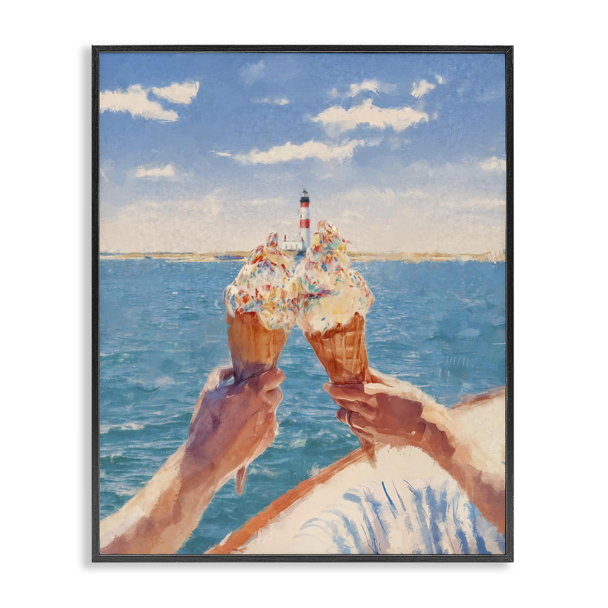 Illustration glace sur bateau blanc 35,6 x 27,9 cm de Stupell Industries