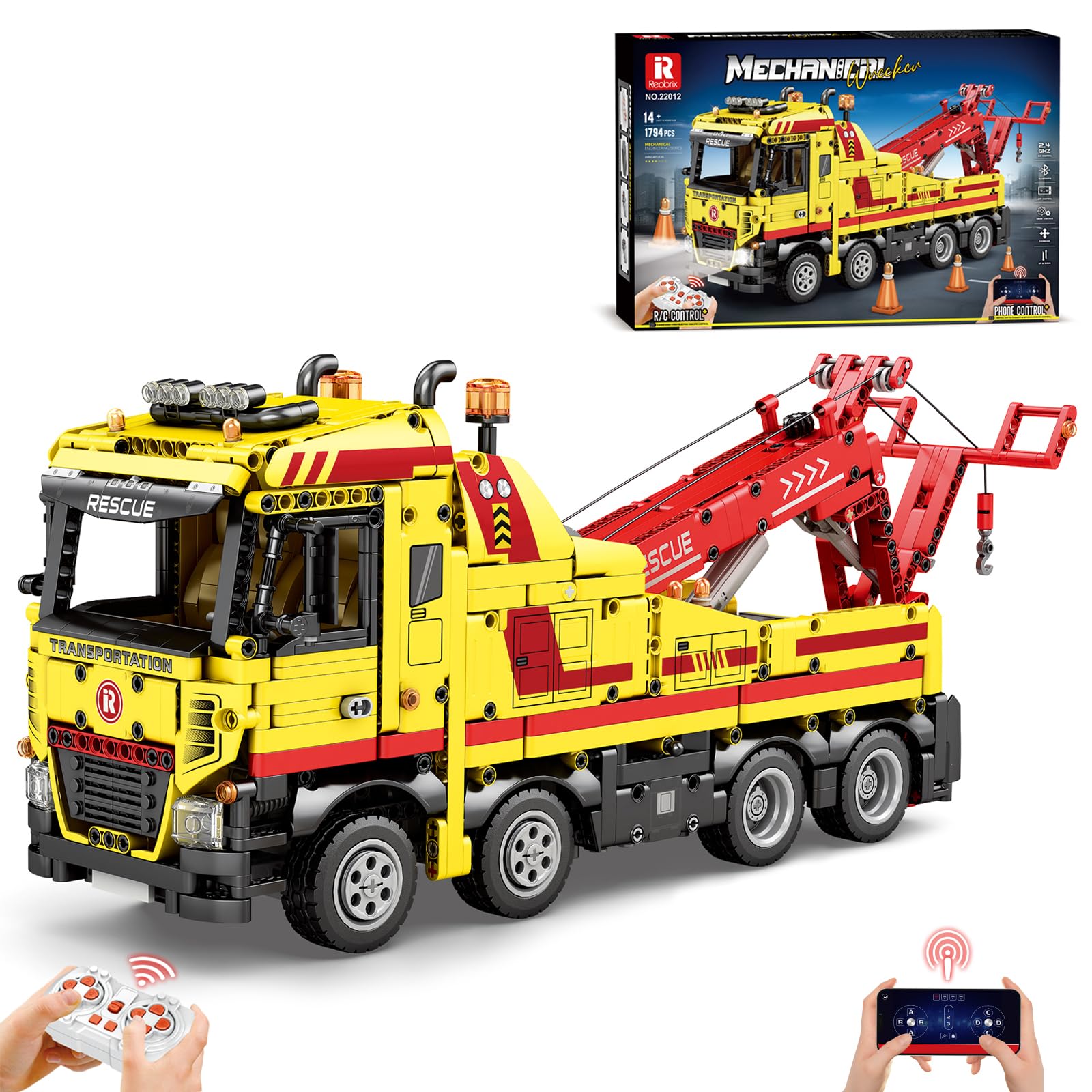 Reobrix Bobcat - 1227 Pièces - Chargeur Télécommandé Avec Appli, Parfait Pour Ados Et Adultes Fans De Construction - 6
