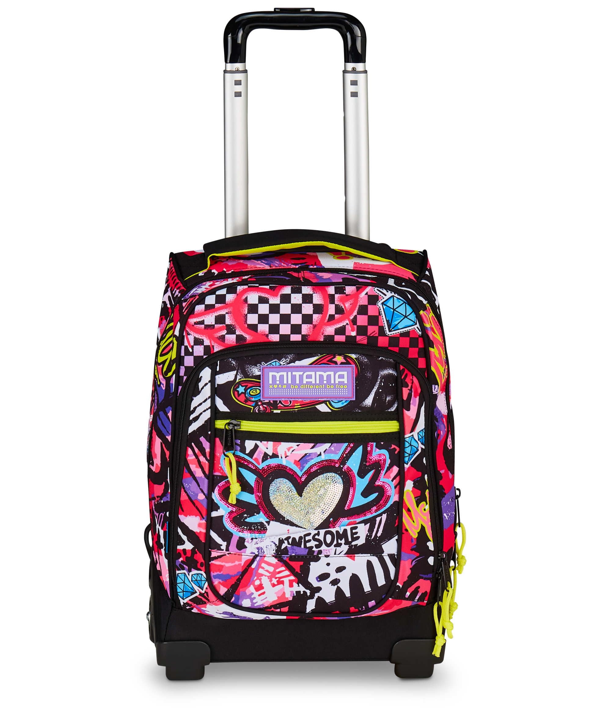 Mitama Trolley DR Scuola URBAN QUEEN, 34 Lt, Rosa, Tasche multifunzione, Spallacci uso zaino, Per bambine e ragazze, scuola elementare e media, Tempo libero e viaggi