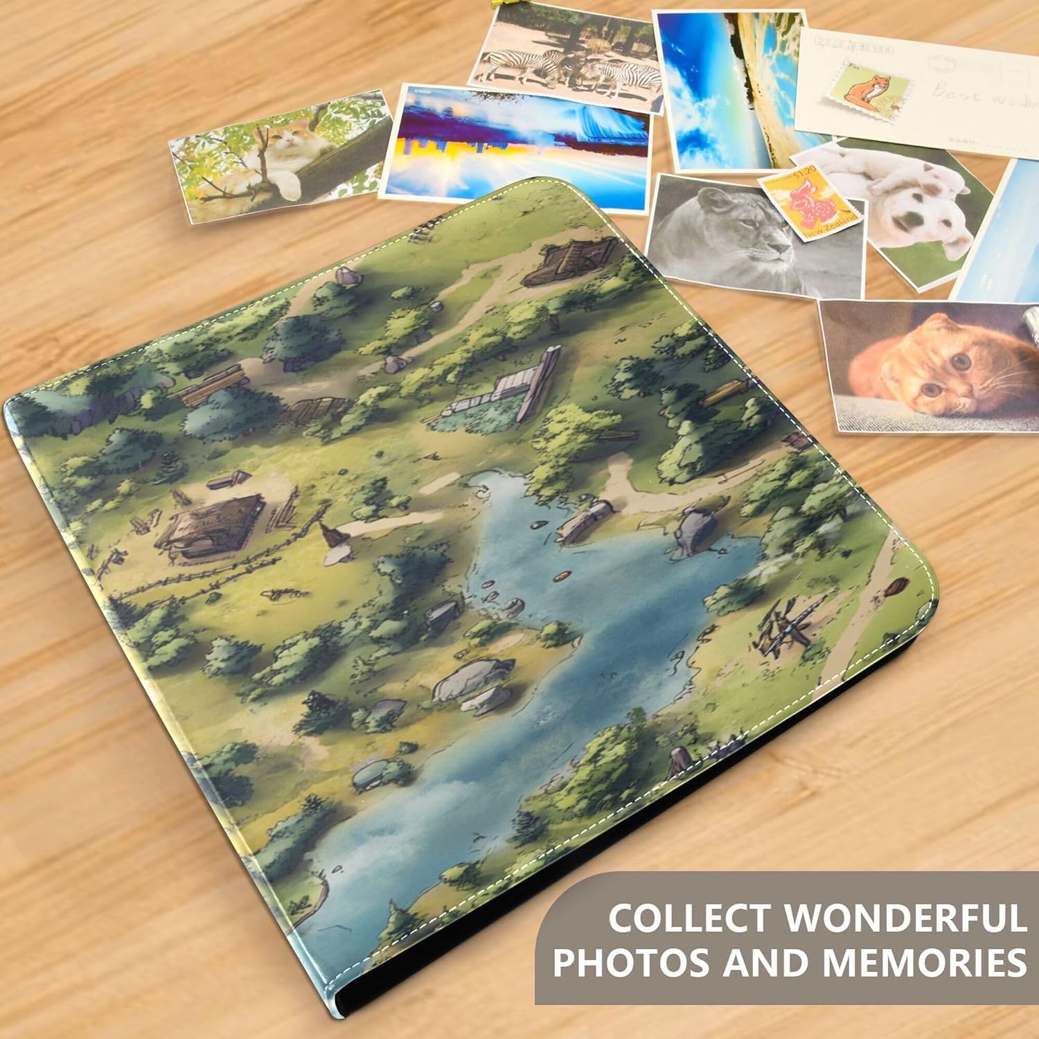 Photo Albums Picture Book For Photos Self Adhesive Pages Scrapbook Photo Albums Picture Albums 6x8 Vintage Game Map