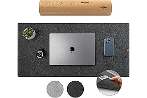 Nordik Large Felt Desk Mat - Charcoal - Perfect for Gaming, Work, and Studying