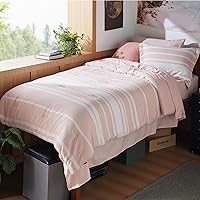 Vista 31 de BEDSURE - Juego de edredón de 7 piezas, ropa de cama a rayas verde salvia para todas las estaciones, reversible, teñido catiónico, juego de ropa